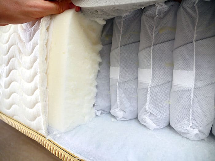 Saatva Memory Foam Hybrid Materials Saatva Memory Foam Hybrid foam cutout